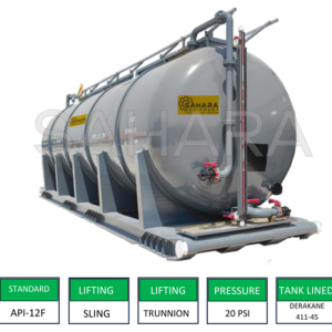 500 BBL CYLINDRICAL STORAGE TANK DERAKANE 411 ACID LINED